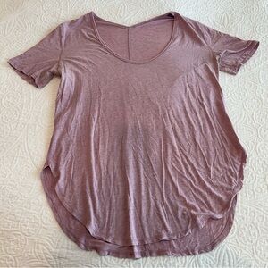 Lululemon Women's Scoop Neck Short Sleeve Top - Mauve